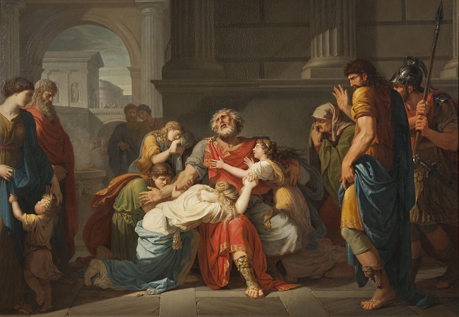 The Blind Oedipus Commending his Children to the Gods by Bénigne Gagneraux