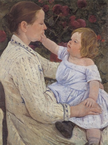 The Child`s Caress by Mary Cassatt