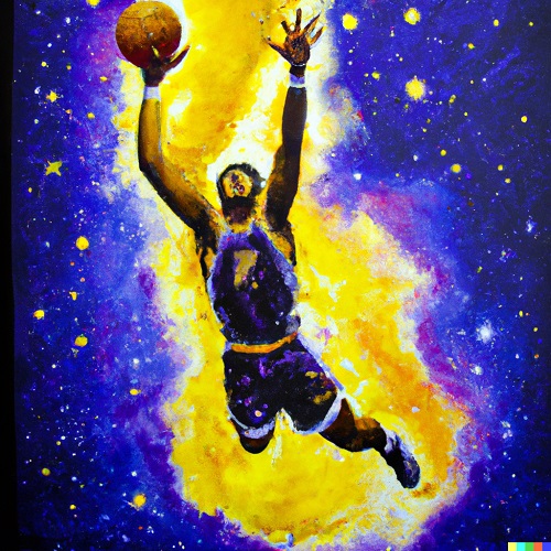 Kobe Bryant dunking resolutely