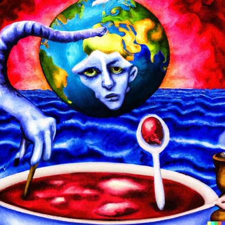 the primordial soup on planet Earth